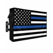 Blue American Flag Outdoor TV Cover 52-55 Inch Weatherproof, Retro USA Flag Vintage Waterproof Outdoor TV Covers